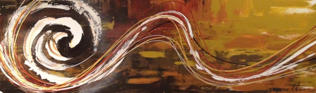 Ardennen — abstract-expressionistisch schilderij van Roger Rutten