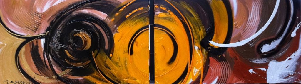 Schinveld — abstract-expressionistisch schilderij van Roger Rutten