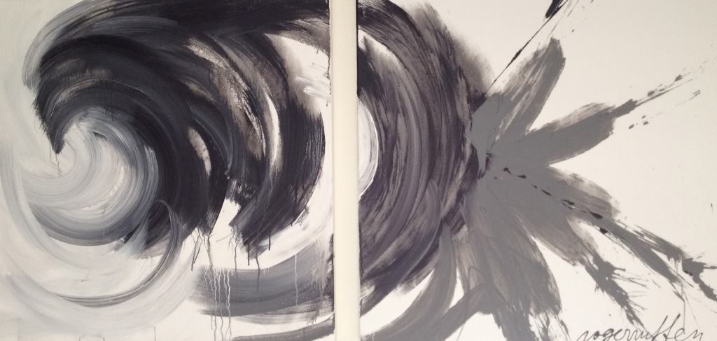 Lissabon — abstract-expressionistisch schilderij van Roger Rutten
