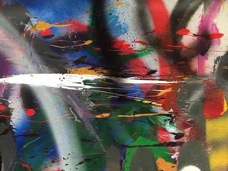 Roermond — abstract-expressionistisch schilderij van Roger Rutten
